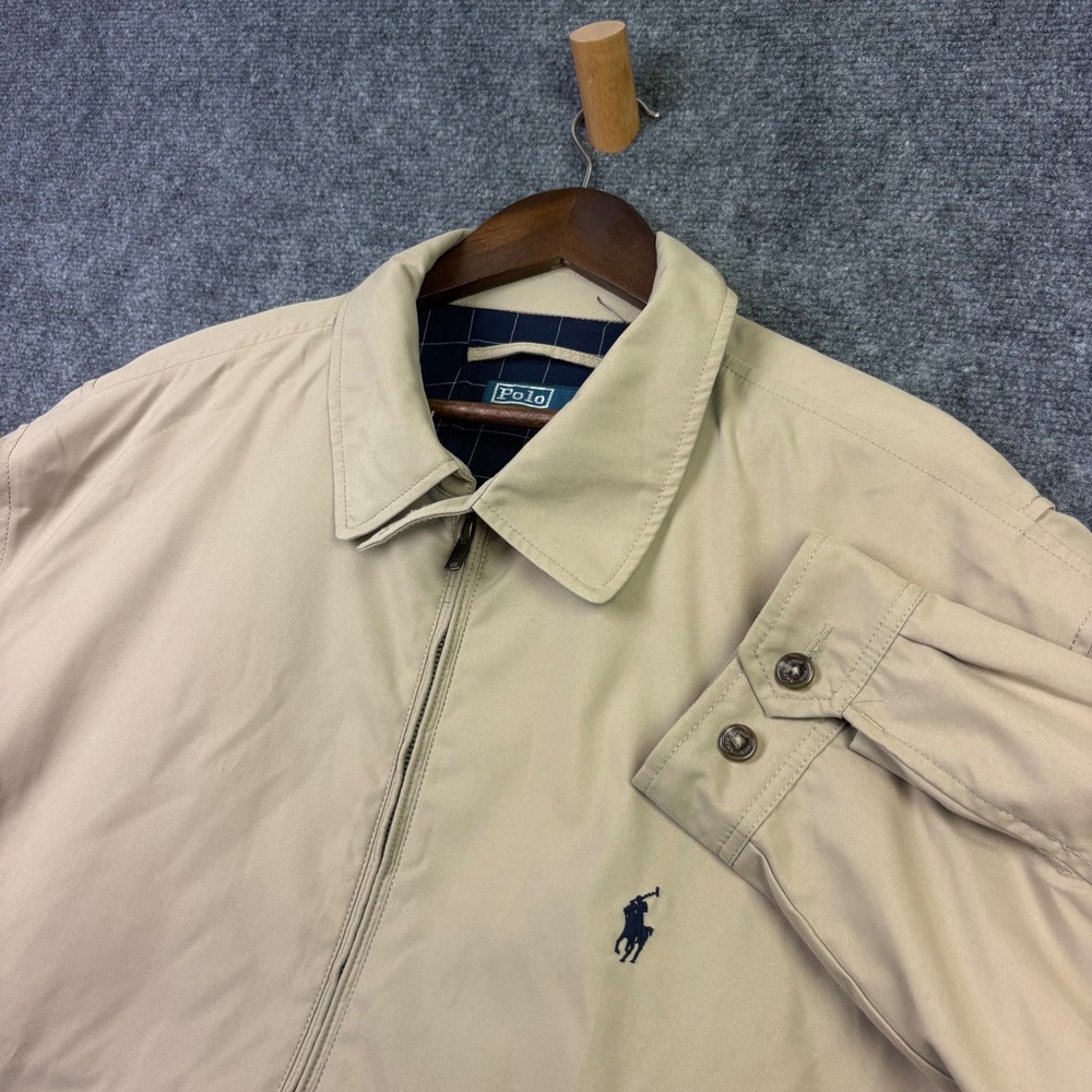 Polo Ralph Lauren Jacket Mens 2XB Tan Harrington Full Zip Windbreaker Big & Tall